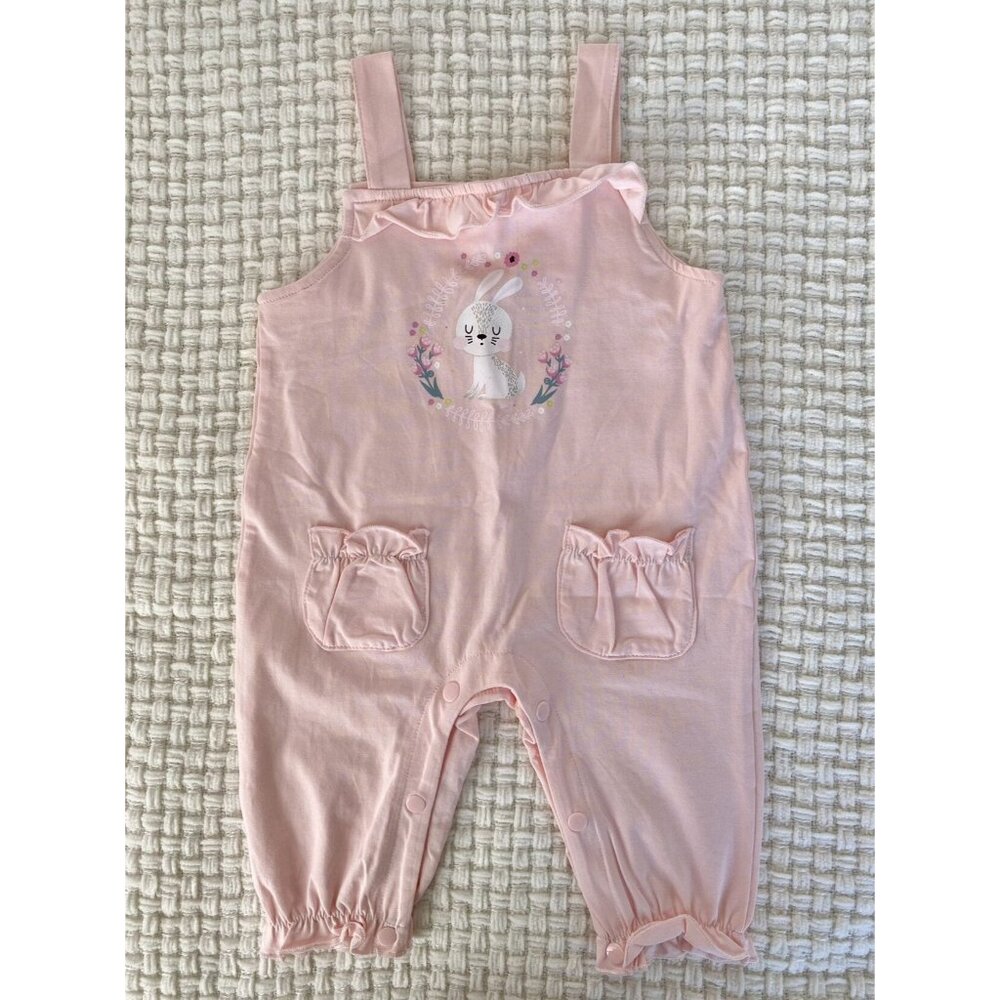 Pink Bunny Overall Jumpsuit